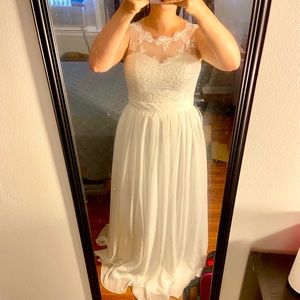 Azazie Ivory Wedding Gown NWOT